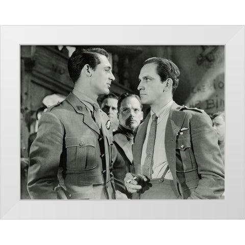 Cary Grant - The Eagle And The Hawk White Modern Wood Framed Art Print by Hollywood Photo Archive