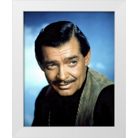 Clark Gable - The Tall Men White Modern Wood Framed Art Print by Hollywood Photo Archive