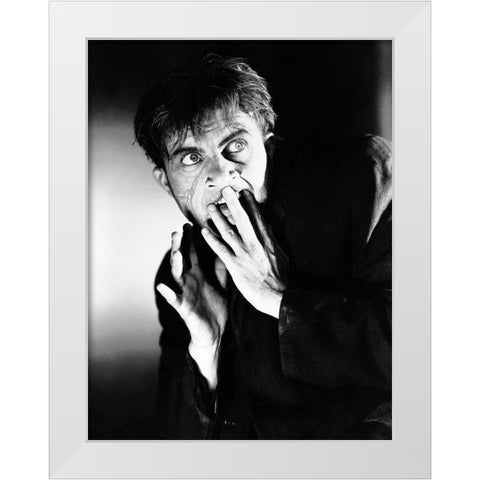Dwight Frye - Frankenstein White Modern Wood Framed Art Print by Hollywood Photo Archive