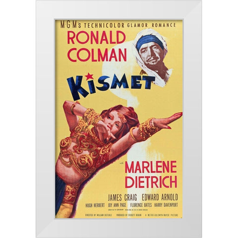 Kismet White Modern Wood Framed Art Print by Hollywood Photo Archive