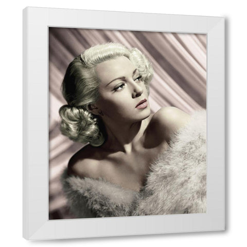 Lana Turner White Modern Wood Framed Art Print by Hollywood Photo Archive