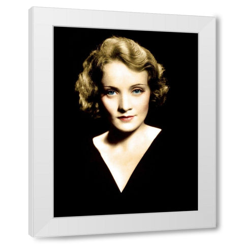 Marlene Dietrich White Modern Wood Framed Art Print by Hollywood Photo Archive
