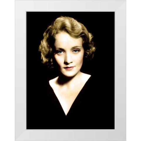 Marlene Dietrich White Modern Wood Framed Art Print by Hollywood Photo Archive