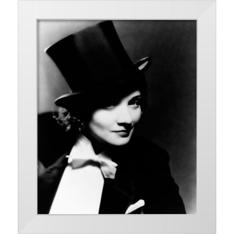 Marlene Dietrich White Modern Wood Framed Art Print by Hollywood Photo Archive