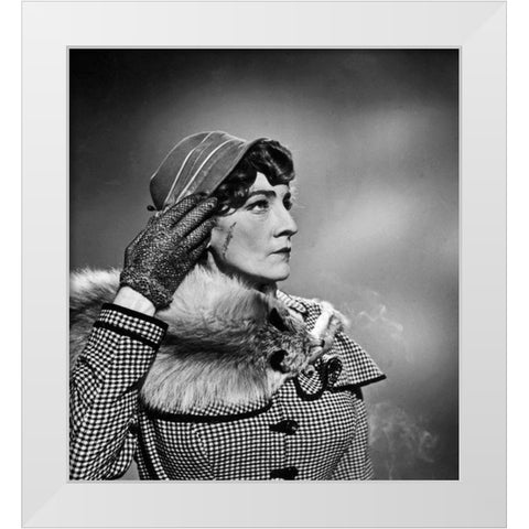 Marlene Dietrich White Modern Wood Framed Art Print by Hollywood Photo Archive