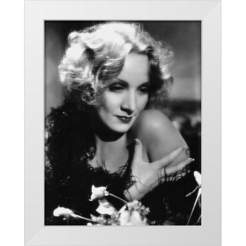 Marlene Dietrich - Shanghai Express White Modern Wood Framed Art Print by Hollywood Photo Archive
