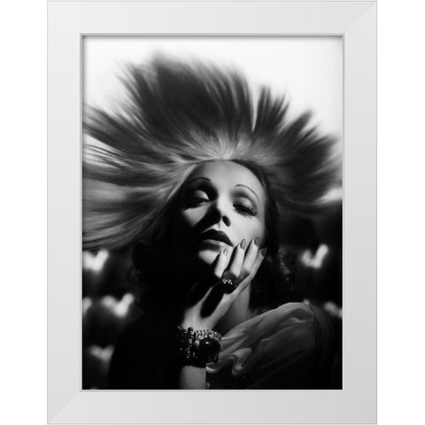 Marlene Dietrich White Modern Wood Framed Art Print by Hollywood Photo Archive