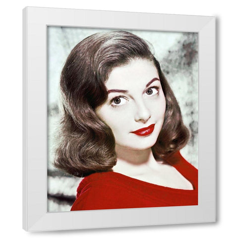 Pier Angeli White Modern Wood Framed Art Print by Hollywood Photo Archive