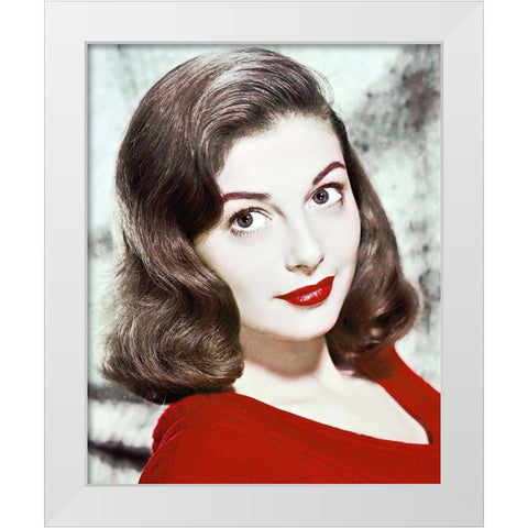 Pier Angeli White Modern Wood Framed Art Print by Hollywood Photo Archive