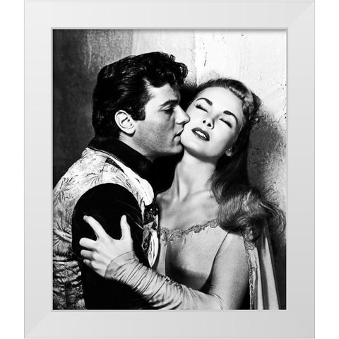 Tony Curtis White Modern Wood Framed Art Print by Hollywood Photo Archive