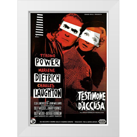 Italian - Witness for the Prosecution White Modern Wood Framed Art Print by Hollywood Photo Archive