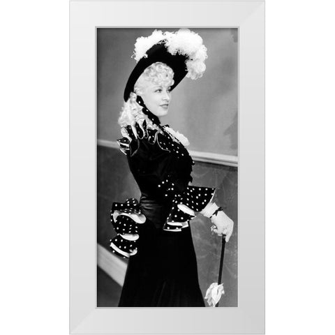 Mae West - My Little Chickadee White Modern Wood Framed Art Print by Hollywood Photo Archive