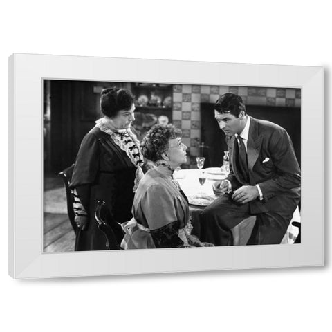 Cary Grant - Arsenic and Old Lace White Modern Wood Framed Art Print by Hollywood Photo Archive