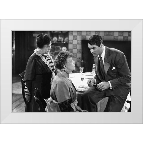 Cary Grant - Arsenic and Old Lace White Modern Wood Framed Art Print by Hollywood Photo Archive