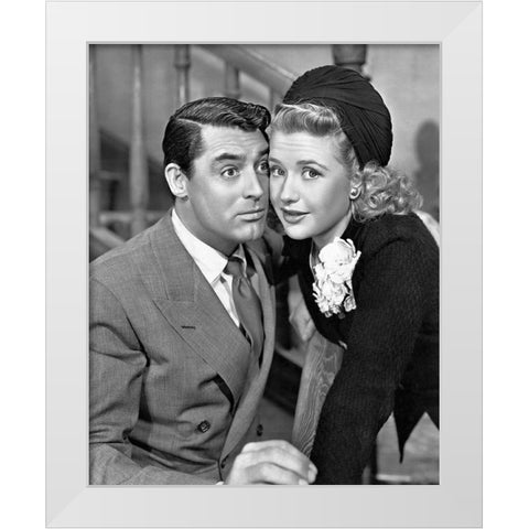 Cary Grant - Arsenic and Old Lace White Modern Wood Framed Art Print by Hollywood Photo Archive