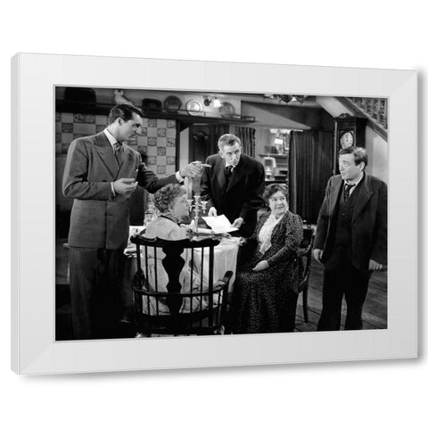 Cary Grant - Arsenic and Old Lace White Modern Wood Framed Art Print by Hollywood Photo Archive
