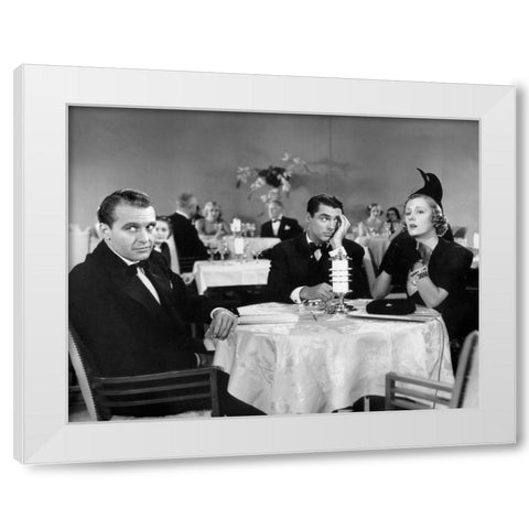 Cary Grant White Modern Wood Framed Art Print by Hollywood Photo Archive