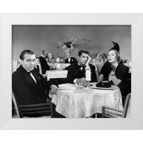 Cary Grant White Modern Wood Framed Art Print by Hollywood Photo Archive