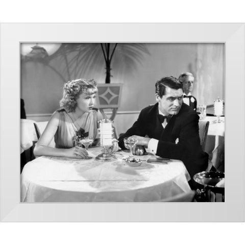 Cary Grant White Modern Wood Framed Art Print by Hollywood Photo Archive