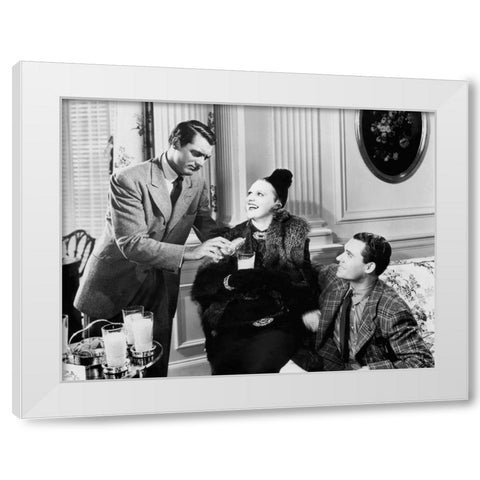 Cary Grant White Modern Wood Framed Art Print by Hollywood Photo Archive