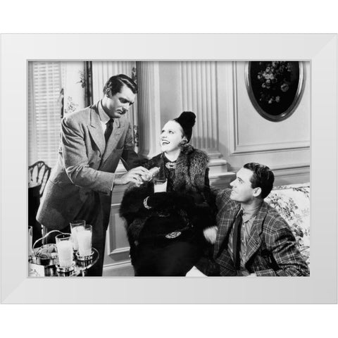 Cary Grant White Modern Wood Framed Art Print by Hollywood Photo Archive