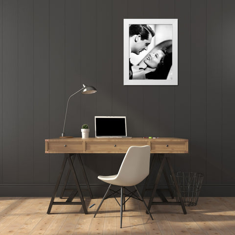 Cary Grant - Bringing Up Baby White Modern Wood Framed Art Print by Hollywood Photo Archive