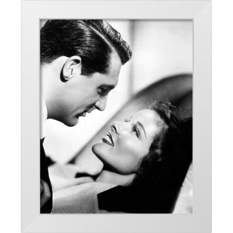 Cary Grant - Bringing Up Baby White Modern Wood Framed Art Print by Hollywood Photo Archive