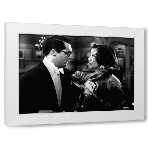 Cary Grant - Bringing Up Baby White Modern Wood Framed Art Print by Hollywood Photo Archive