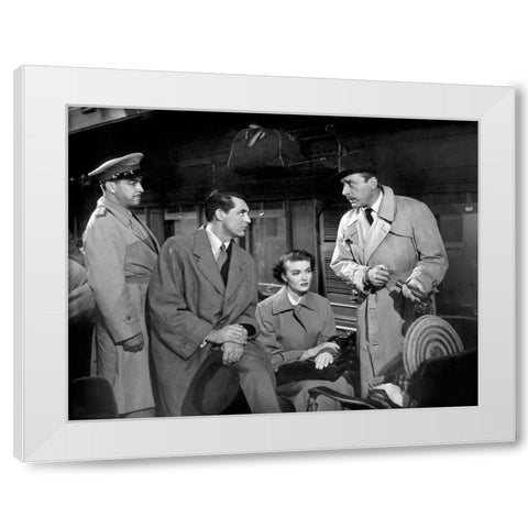 Cary Grant White Modern Wood Framed Art Print by Hollywood Photo Archive