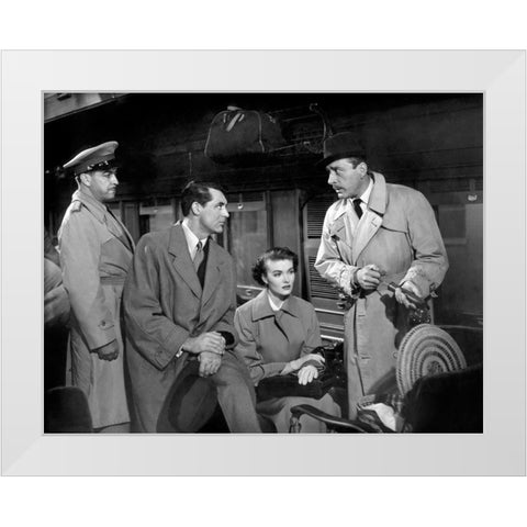Cary Grant White Modern Wood Framed Art Print by Hollywood Photo Archive