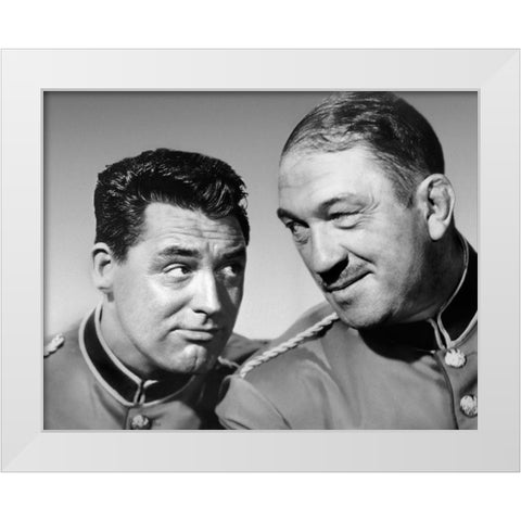 Cary Grant  - Gunga Din White Modern Wood Framed Art Print by Hollywood Photo Archive