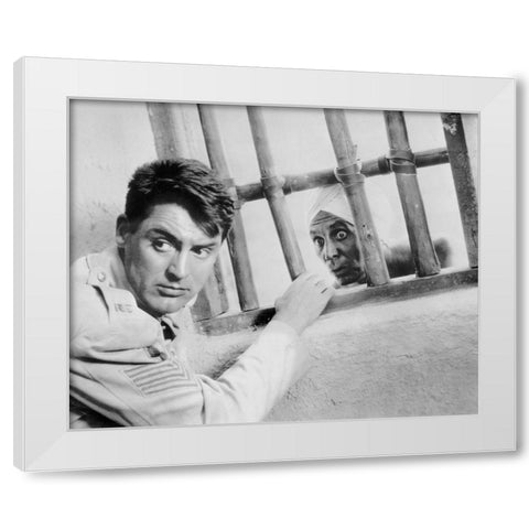 Cary Grant  - Gunga Din White Modern Wood Framed Art Print by Hollywood Photo Archive