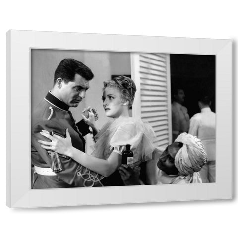 Cary Grant  - Gunga Din White Modern Wood Framed Art Print by Hollywood Photo Archive