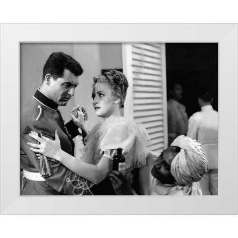 Cary Grant  - Gunga Din White Modern Wood Framed Art Print by Hollywood Photo Archive