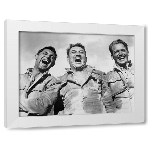 Cary Grant  - Gunga Din White Modern Wood Framed Art Print by Hollywood Photo Archive