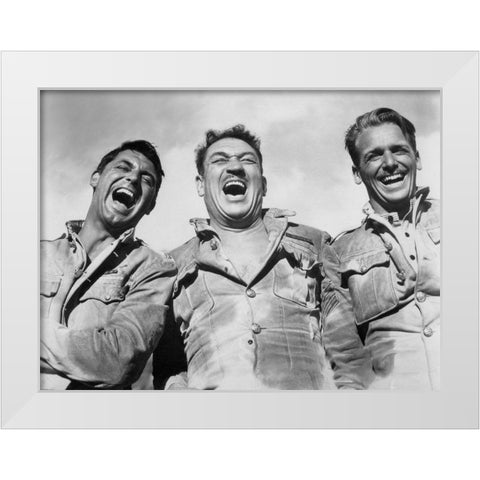 Cary Grant  - Gunga Din White Modern Wood Framed Art Print by Hollywood Photo Archive