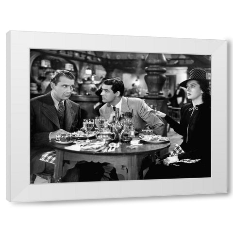 Cary Grant - His Girl Friday White Modern Wood Framed Art Print by Hollywood Photo Archive