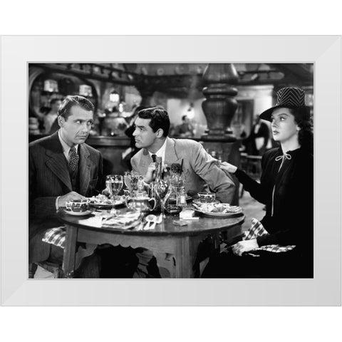Cary Grant - His Girl Friday White Modern Wood Framed Art Print by Hollywood Photo Archive