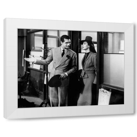 Cary Grant - His Girl Friday White Modern Wood Framed Art Print by Hollywood Photo Archive