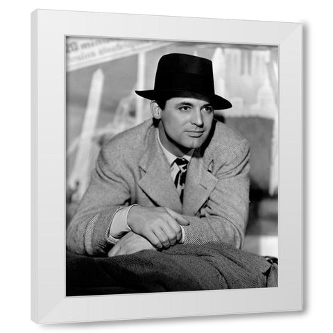 Cary Grant - His Girl Friday White Modern Wood Framed Art Print by Hollywood Photo Archive