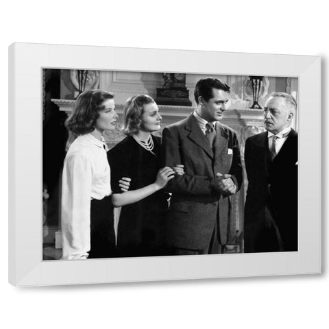 Cary Grant White Modern Wood Framed Art Print by Hollywood Photo Archive