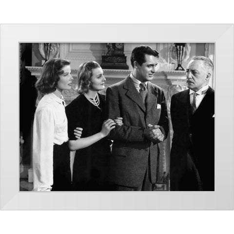 Cary Grant White Modern Wood Framed Art Print by Hollywood Photo Archive