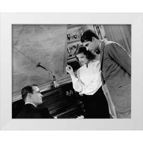 Cary Grant White Modern Wood Framed Art Print by Hollywood Photo Archive