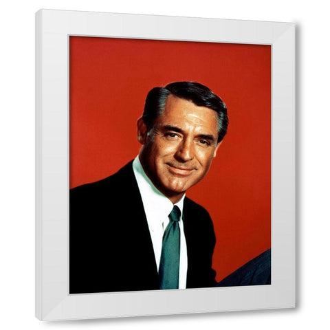 Cary Grant - North By Northwest White Modern Wood Framed Art Print by Hollywood Photo Archive