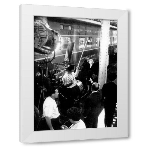 Cary Grant - North By Northwest White Modern Wood Framed Art Print by Hollywood Photo Archive