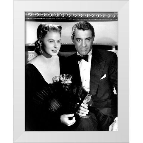 Cary Grant White Modern Wood Framed Art Print by Hollywood Photo Archive