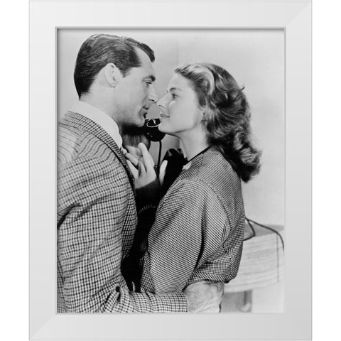 Cary Grant White Modern Wood Framed Art Print by Hollywood Photo Archive