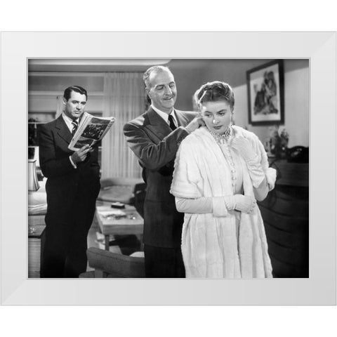 Cary Grant White Modern Wood Framed Art Print by Hollywood Photo Archive