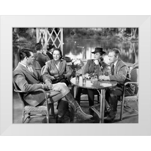 Cary Grant White Modern Wood Framed Art Print by Hollywood Photo Archive