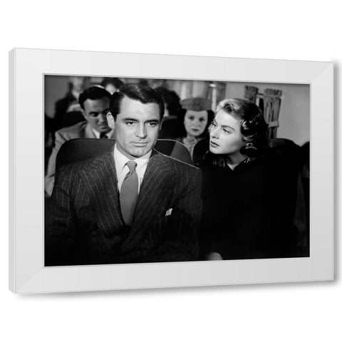 Cary Grant White Modern Wood Framed Art Print by Hollywood Photo Archive